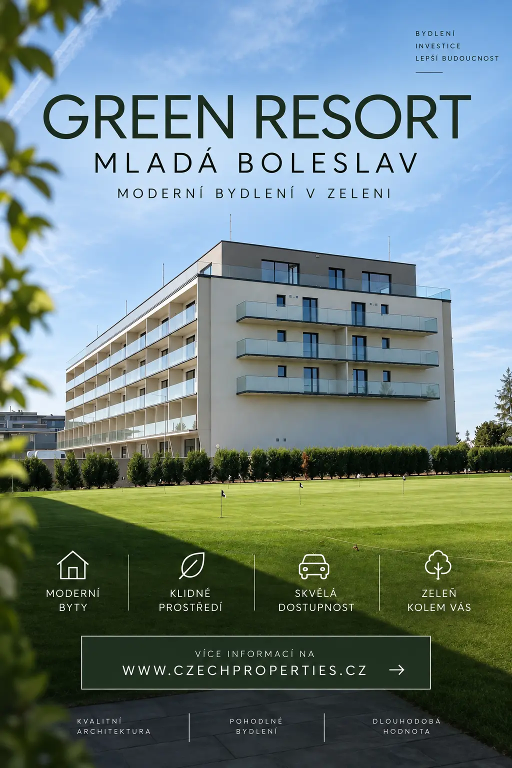 Green Resort Mladá Boleslav — moderní bydlení v zeleni
